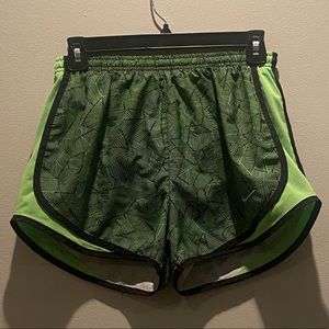 Nike Dri-Fit Neon Green & Black Athletic Running Shorts Small S